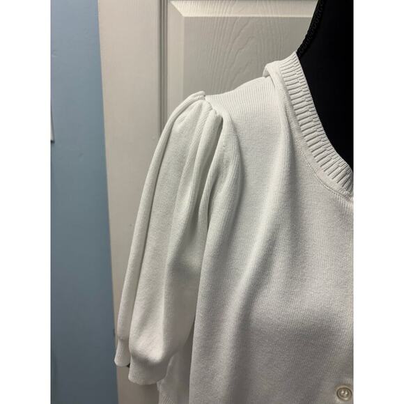 Ladies Free Assembly White Shirt Sleeve Cardigan XL - Picture 1 of 4